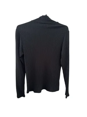 Vintage 90’s Pretty Girl Y2K Black Ribbed Turtleneck Sweater Women’s Size XL thumbnail 7