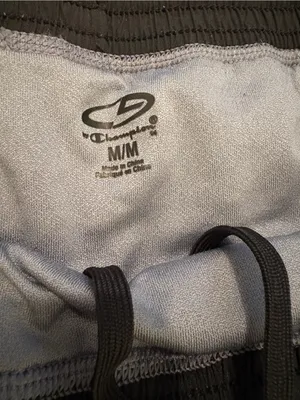 Champion Grey Athletic Shorts with Black Trim and White Panels thumbnail 2
