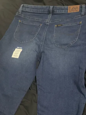 LEE Women's Fleece Lined Jeans Mid-Rise Straight Fit Size 8 Dazzle Me- NWT thumbnail 7