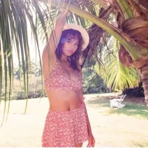 Andie Swim Sarong Bottom Side Tie Skirt Coverup Ditsy Floral‎ Rose Pink Size S thumbnail 2