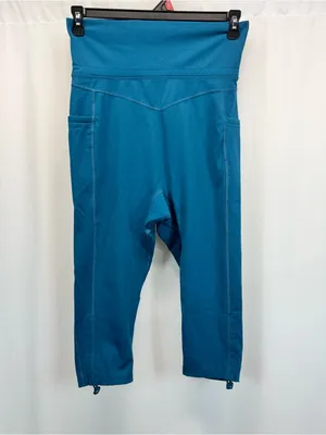 Free People Movement Class Act Cropped Legging L Blue Grass Running Workout Gym thumbnail 2