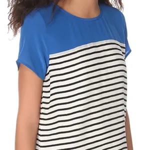 Joie‎ Momsen Short Sleeve Striped Silk Shift Dress Womens Size XS thumbnail 3