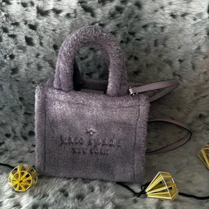 kate spade ellie Faux Fur Tote Bag purple thumbnail 3