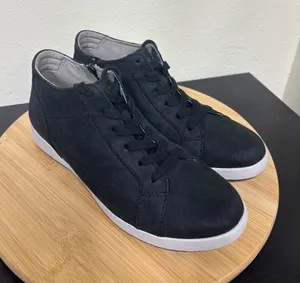 Dansko Onyx Women's 40 Black Leather Mid top Lace Up‎ Side Zip Sneakers thumbnail 1