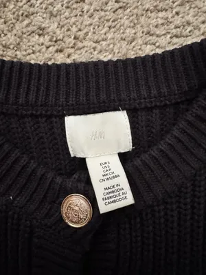 H&M Navy Button Down Cardigan thumbnail 3