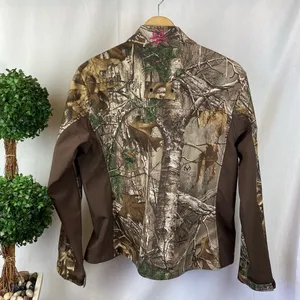 Realtree Brown Camouflage Long Sleeve Zip Up Athletic Outdoor Jacket L thumbnail 3