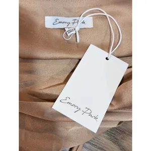 NWT Emory Park Bronze‎ Satin Ruched Mini Dress Square Neck Long Sleeve L thumbnail 7