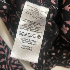 Ann Taylor Loft Floral Square Neck Long Sleeve Lightweight Blouse Top Medium thumbnail 6