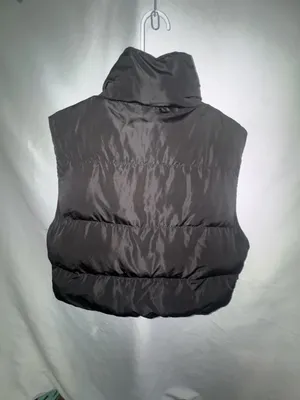 Enbra Black Puffer Vest Size S Full Zip Cropped Winter Outerwear thumbnail 2