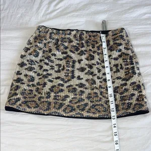 SHEIN Tan Sequin‎ Pencil Mini Skirt Night Out Size Small thumbnail 5