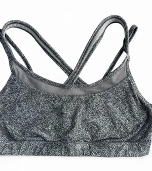 Lululemon Gray Heather Cross-Back Sports Bralette size 10 thumbnail 1