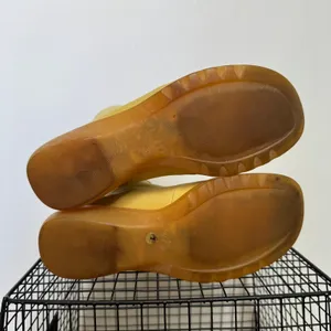 Vintage 1990s Bettye Muller Sedona Leather Lace Up Boots Italy Yellow Sz 7 thumbnail 14