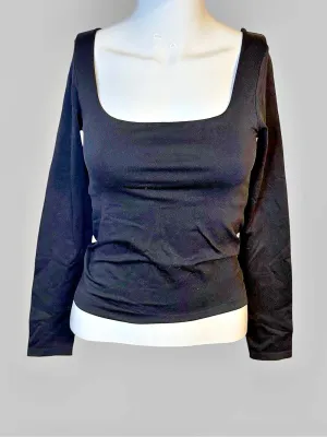 WallFlower Insta Smooth Square Neck Long Sleeve Black Size Medium thumbnail 2