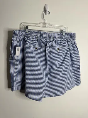 NWT Old Navy‎ OG Chino Shorts Blue White Stripes 2X Nautical Coastal Resortwear thumbnail 3
