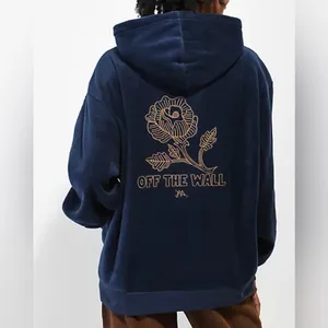 Vans Lizzie Armanto Navy Fleece‎ Hoodie Womens Medium Rose Off The Wall Skate thumbnail 2