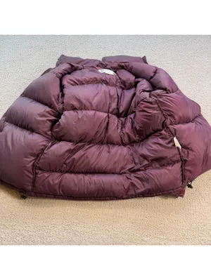 Vintage 90s Columbia Burgundy Goose Down Puffer Jacket Women’s L Oversized Japan thumbnail 4