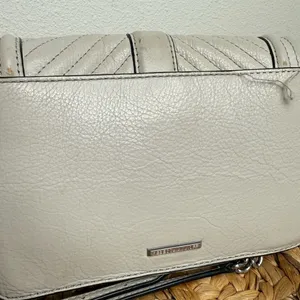 Rebecca Minkoff Purse Chevron Quilted Small Love Crossbody in Perla Pale Grey thumbnail 5