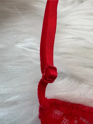 Victoria’s Secret Very Sexy Bow Lace High Neck Unlined Halter Bra – Red/Nude thumbnail 11