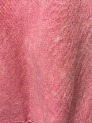 T.La Pink Garment Dyed 1/4 Zip Hoodie Sweatshirt Womens Size Large thumbnail 2