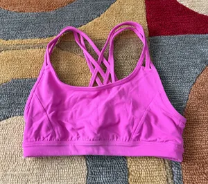 Athleta Women Fully Focused Bra Sports Bra Strappy Magenta Women’s Size XS thumbnail 1