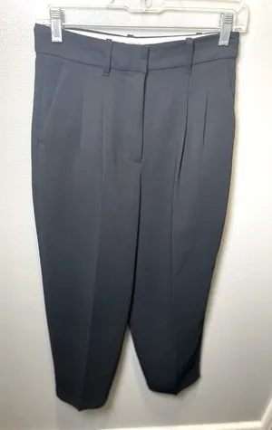 Aritzia Wilfred Vogue Pants Size 6 Black Plated Wool‎ Women's thumbnail 1