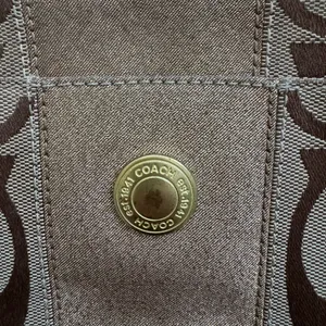 Coach Monogram Crossbody Bag brown tan gold thumbnail 9