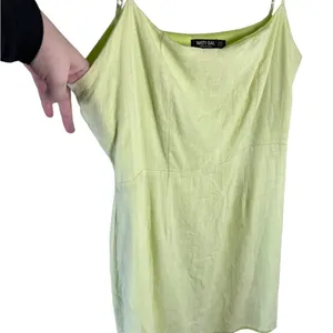 Nasty Gal Lime Green Linen Blend Mini Dress size 10 thumbnail 4