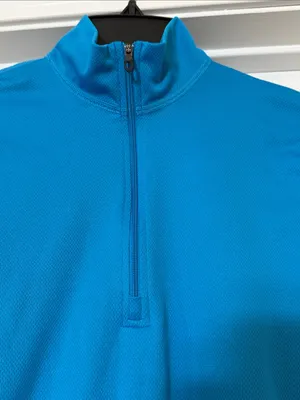 Eastern Mountain Sports Teal Blue Quarter-Zip Athletic Top thumbnail 2