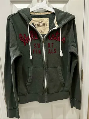 Y2k Hollister California Surf Finals full-zip fleece hoodie sweatshirt size M thumbnail 13