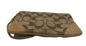 COACH Brown Signature Canvas Wristlet thumbnail 4