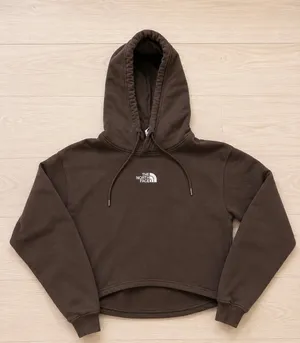 The North Face Women's Evolution Drawstring Fleece Hoodie Brown Small thumbnail 1