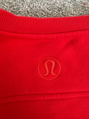 Lululemon Scuba Oversized Pullover Wordmark Hot Heat XS/S thumbnail 5