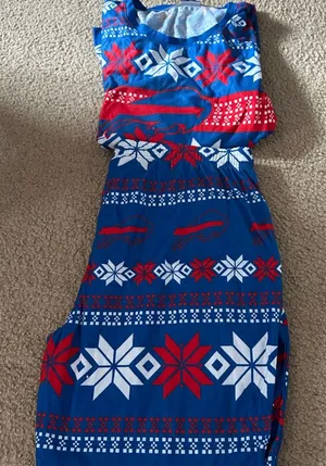 NFL Team Apparel Blue Snowflake pajamas size XL thumbnail 1