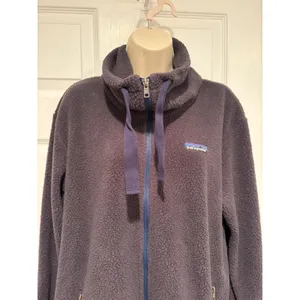 Patagonia Los Gatos Fleece Jacket Womens M Charcoal Gray Full Zip Sherpa 26150 thumbnail 2