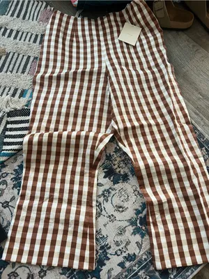 NWT FAITHFULL Valeria Capri Pants in gingham cedar thumbnail 16
