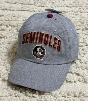 New Captivating Headwear Florida State Seminoles Relaxed Fit Adjustable Dad Hat thumbnail 1
