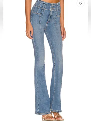 FREE PEOPLE WE THE FREE Jayde Flare Jeans High Waist size 26 thumbnail 3