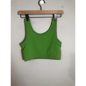 Aerie Chill Play Move Lime Green Ribbed Seamless Cropped Bralette Sports Bra S‎ thumbnail 3