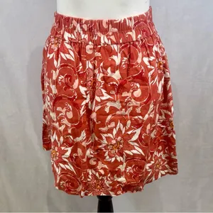 Loft fiesta floral linen blend skirt with pockets size XS thumbnail 3