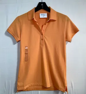 NEW Walter Hagen‎ Clubhouse Womens Small Fresh Orange SS Classic Polo Golf Shirt thumbnail 1