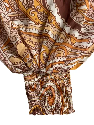 Flying Tomato Paisley Warm Autumn balloon sleeve maxi dress Size M Boho thumbnail 6