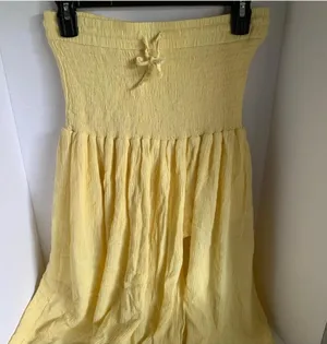 Kendall + Kylie Yellow strapless dress thumbnail 1
