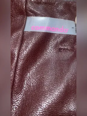 NWOT Commando Faux Leather Paperbag Waist Pants in Oxblood Belt size small thumbnail 6