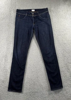 Hudson Jeans Women 31 Skinny Low Rise Flap Pocket Dark Wash Denim Pants USA Y2K‎ thumbnail 1