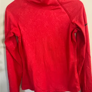 Nike Red Turtleneck Long-Sleeve Performance Top thumbnail 2