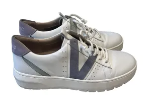 Vionic Simasa White Leather Nubuck Purple‎ Grey Fashion Sneakers Womens 7 thumbnail 1