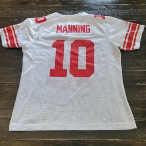 New York Giants Reebok On Field Jersey Women’s Large Eli Manning #10 White NFL thumbnail 3