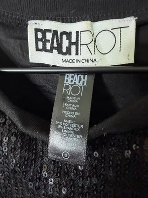 Beach Riot Mirabel Sequin Dress Black Festival Stage Coach Womens Size S thumbnail 7