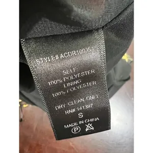 ASTR‎ The Label Mini Dress Chain Reaction Black Gold Chain Print Tie Back Small thumbnail 6