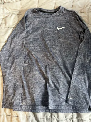 Navy Blue Heather Nike long sleeve thumbnail 1